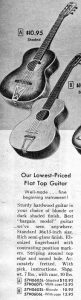 Sears 1956 Catalog Page of Silvertone Guitars