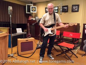 A. Byron Balogh playing Buddy Holly's amp in the Norman Petty Recording Studio, Clovis, New Mexico